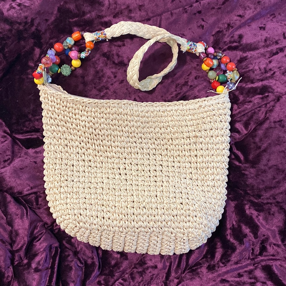 Cappelli straworld inc. crotchet handbag with beads